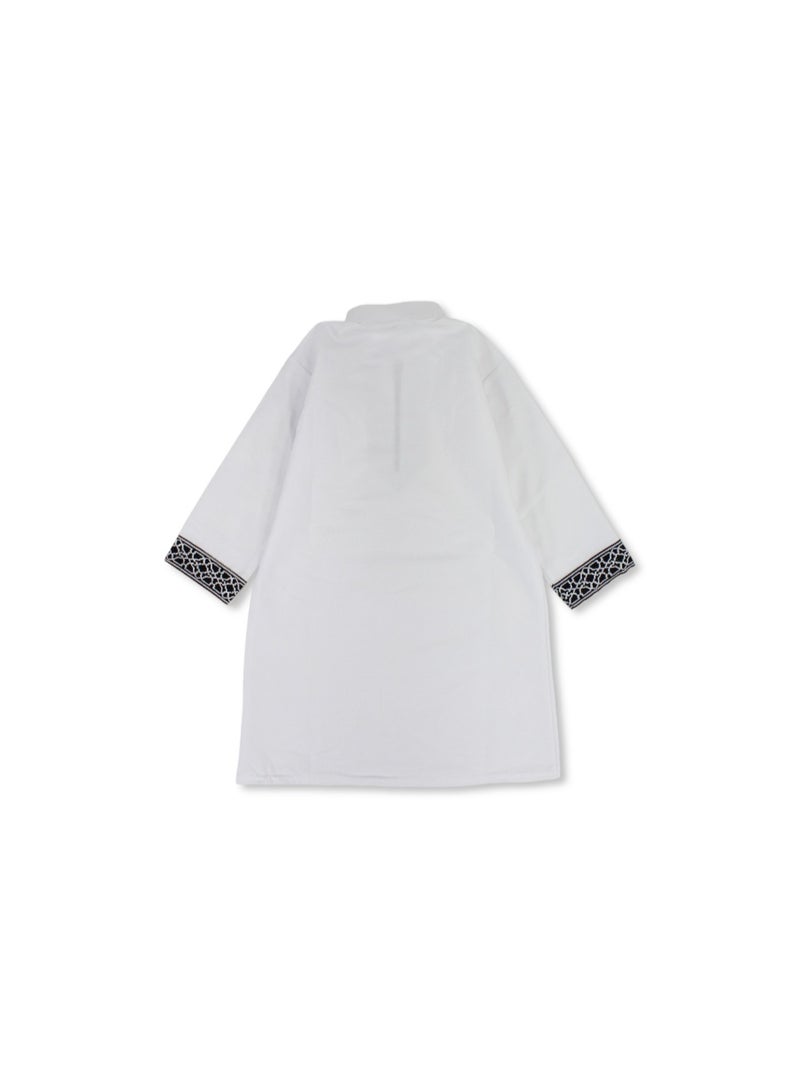 Ourkids Baby Boys Cotton Long-Sleeved Ramadan Jilbab – White - Image 2